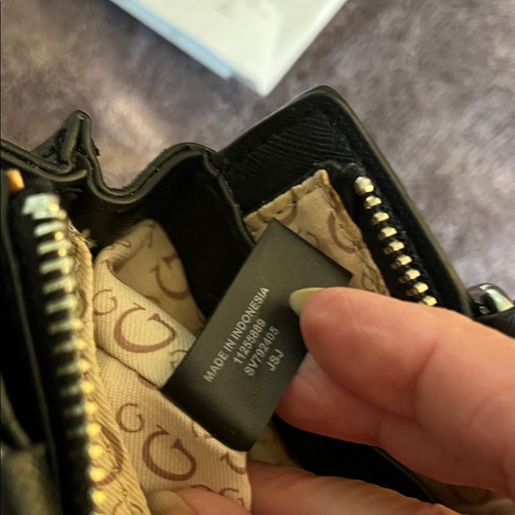 Guess Black Gray Baldoni Monogram Key Charm Satchel - Picture 7 of 8